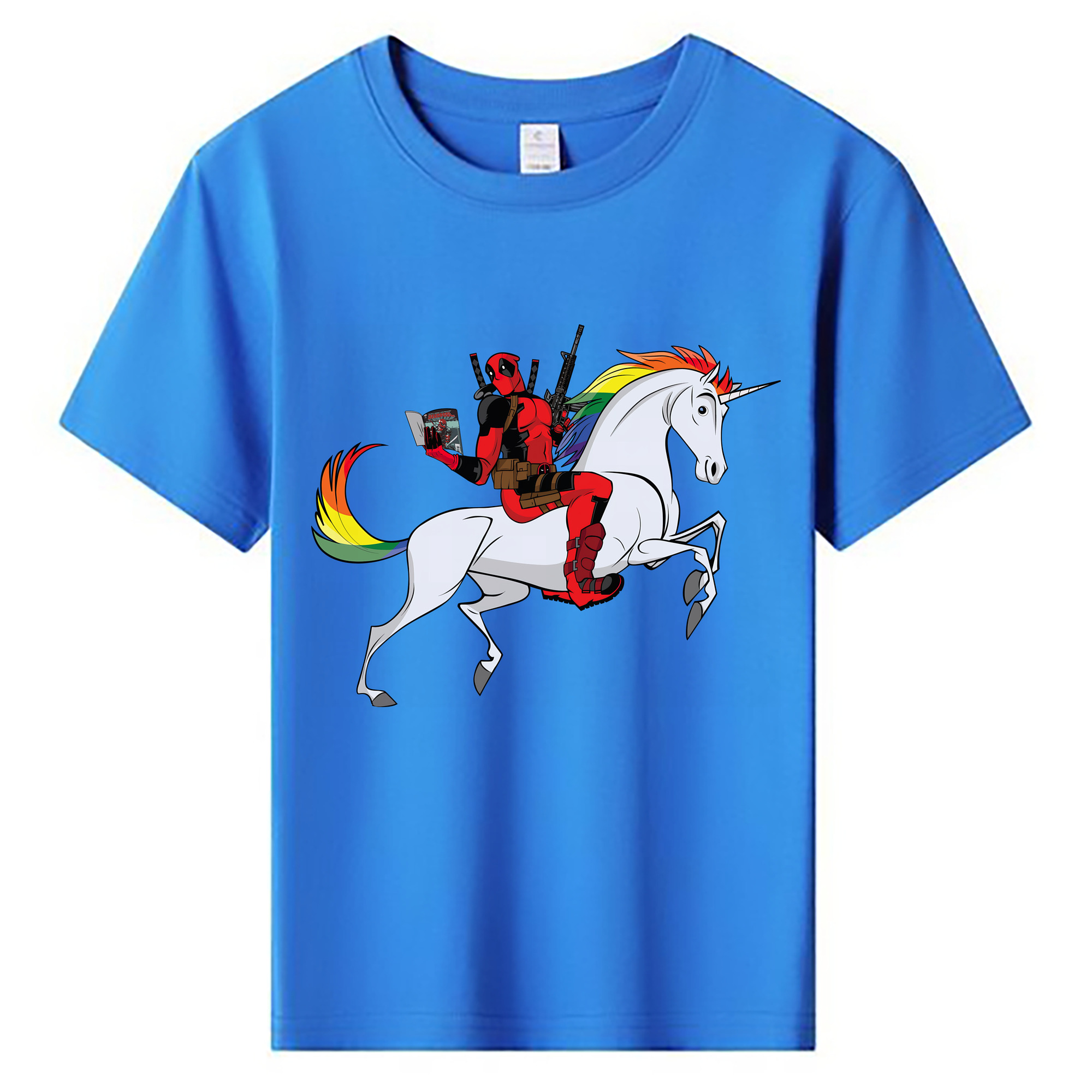 （画像用） Deadpool デッドプール 綿100％キッズTシャツ（フロントプリント）